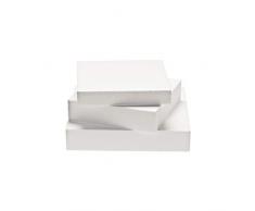 Decora Forme carrée en polystyrène Sucette gâteau pour décoration, Blanc cassé, Polystyrène, Ecru, 50 x 50 x 5 cm