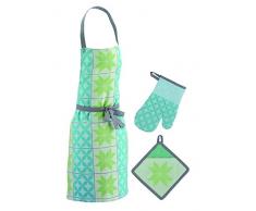 kela 12274, 12272, 12270 Ensemble Tablier - Manique et Gant I Carla - 3 PiÃ¨ces, 100% Coton, Multicolore, 44 x 24 x 4 cm