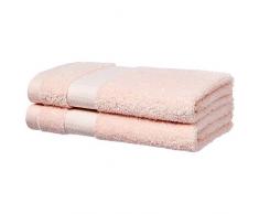 AmazonBasics Everyday Serviettes de toilette - 2 essuie-mains, RosÃ©