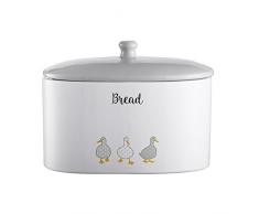 Price & Kensington Huche à Pain Madison Grès Fin Poubelle, Blanc