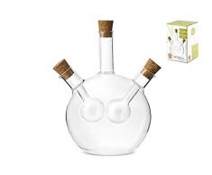Home Huilier Huile/vinaigre, Verre, Transparent, 14Â x 10Â x 17Â cm