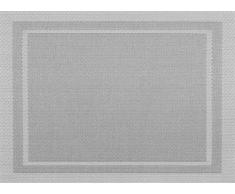 Vent du sud 6SETYUCPVCAR YUCO Set de Table 6 PiÃ¨ces Polyester/PVC Argent 33 x 46 cm