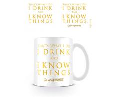 Game of Thrones MG25197 (Drink & Know Things) Tasse de café, Multicolore Coloured