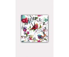 Bonamaison Horloge Murale en MDF, Multicolore, 30 x 30 cm