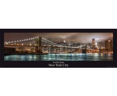 Empire Poster New York Pont de Brooklyn Photo HDR avec Accessoire