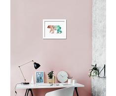 Walplus Ours Polaire Impression sur Toile Stickers muraux, Vinyle, Multicolore, 40Â x 30Â x 3Â cm