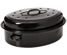 Russell Hobbs Plat à rôtir à Auto-arrosage en Acier BW07215 Romano, 38 cm, Noir, 39 x 26 cm