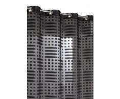 Rideaudiscount Voilage 8 oeillets 140x240 cm style Design Noir