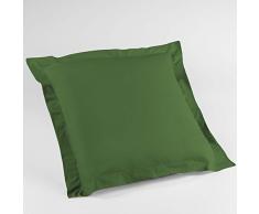 Douceur dIntÃ©rieur Lina Taie doreiller, Coton, Vert Sapin, 63 x 63 cm