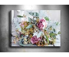 Bonamaison Peinture sur toile, multicolore, 70 x 100 cm - Conçu et fabriqué en Turquie