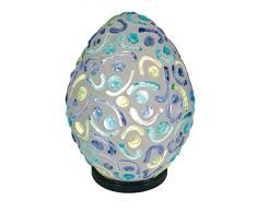 Naeve leuchten lampe de table mosaïque/h : 27 cm-diamètre : 20 cm-métal - 307405 verre multicolore