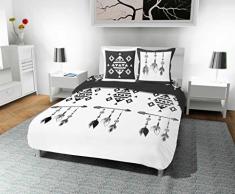 Soleil docre Apache Parure housse de couette, Coton, Blanc, 240x220 cm