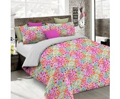 Italian Bed Linen Fantasy Parure de Couette, Microfibre, Multicolore, 1Â Place