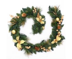 WeRChristmas Décoration de Noël en Guirlande Ãcru/doré 183 cm