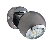 Eglo ISP1292412 Spot Design LED, MÃ©tal, GU10, Noir