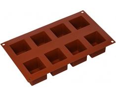 silikomart 26.104.00.0065 Moule en Silicone Forme Cube, Rouge Brique, 5,5 x 17,5 x 31 cm