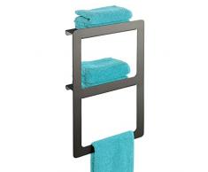 WENKO 23899100 Porte-serviettes Duo Montella, Aluminium inoxydable, 27 x 44 x 12 cm, Anthracite