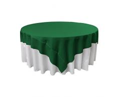 La Nappe CarrÃ©e en Lin Polyester en Popeline, Polyester, Vert Ã©meraude, 183 x 183 x 0.04 cm