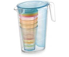 Tescoma Mydrink Carafe 4Â Tasses avec Couvercle, Plastique, Multicolre, 23Â x 13Â x 23,2Â cm