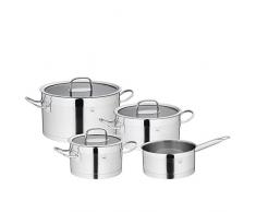 Kela Set de Cuisson 4 PiÃ¨ces, Niklas, 1 Casserole, 3 Faitouts, Compatible induction, Acier inoxydable Brillant, Ã 16/ 20/ 24 cm
