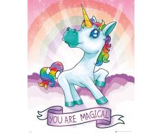 GB eye Ltd Mini poster Licorne magique Multicolore 40 x 50 cm