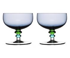 Sagaform - Coupe Ã Dessert Jeu de 2 Bleu/Vert - Spectra