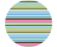 Wallpops Sticker Mural Rond Bleu rayé