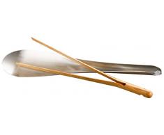 AdHoc 10KH33 Set de 2 PiÃ¨ces pour Wok Acier/Bois 33 cm