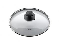 Fissler Comfort / Couvercle En Verre de QualitÃ© (Ã 24 Cm), Couvercle Plat Pour La Casserole Et Le Pot, Bord En Acier Inoxydable