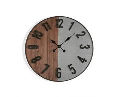 Versa Horloge Murale en mÃ©tal 60 cm, Multicolore, ne sapplique Pas