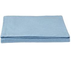 AmazonBasics Drap en jersey chiné, 240 x 320 + 10 cm - Bleu ciel
