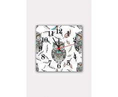 Bonamaison Horloge Murale en MDF, Multicolore, 30 x 30 cm