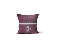 Soleil docre Coussin, Coton, Violet, 40x40x8 cm