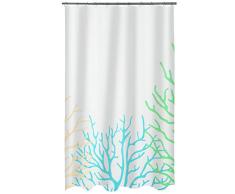 Spirella Rideau de Douche Polyester Coral Acqua 180x200, Aqua/Sand, 200x180 cm