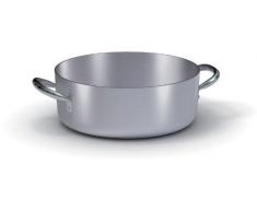 BALLARINI 7016. 40 cm Faible Cocotte avec Deux poignées en Aluminium Brut, 40 cm