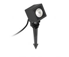 FARO BARCELONA 70151 Sobek LED Projecteur avec Piquet Noire