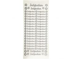 Creativ Company Autocollants, feuille 10x23 cm, argent, Invitation, 5 feuille