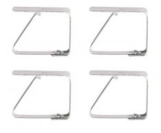 Venilia Clips INOX, Porte, Fixation, Poids, Support de Nappe, 4 Part, 54201, Argent, 4,5 x 4,5 x 2 cm
