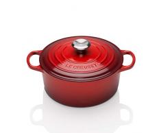 Le Creuset, Cocotte Signature en Fonte ÃmaillÃ©e avec Couvercle, Ã 40 cm, Ovale, Compatible avec Toutes Sources de Chaleur (Induction Incluse), CapacitÃ© : 13.9 L, 10.025 kg, Cerise