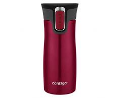 Contigo West Loop Autoseal Travel, Thermique en acier inoxydable, Fiole à vide, Gobelet étanche, Tasse à café avec couvercle facile à nettoyer sans BPA, Framboise, 470 ml