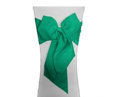 La Chaise Popeline Lin nÅuds, Polyester, Jade, 20.32 x 274.32 x 0.04 cm