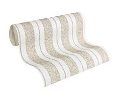 Architects Paper Papier peint intissé recouvrable Pigment Quarzit blanc 10,05 m x 0,53 m 954619