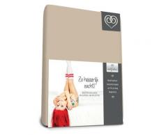 Bed-Fashion Drap-Housse Stretch, Tissu éponge, Sable, lit Simple, 80 x 200 cm