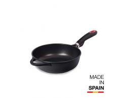 Valira 4218/15 Sauteuse Premium de 24 cm fabriquÃ© en Espagne, en Fonte daluminium avec Anti-adhÃ©rent Ã©cologique renforcÃ©, Non apte pour linduction, Noir, Ã24 cm