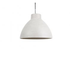 Leitmotiv LM1345 Lampe à Suspension, Grès, 40 W, Blanc, Taille S