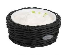 Westmark Saleen 2100204160Â Petit Panier Rond avec Bol en Porcelaine Beige, Noir, Ã 10,5 cm