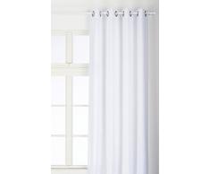 Linder 0517/10/375FR Rideau Toile Aspect Lin Blanc Oeillets 135 x 260 cm