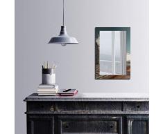 Bonamaison DÃ©coration Murale Impression sur Miroir EncadrÃ© sur Toile, Dimensions: 40 x 60 Cm - ConÃ§u et fabriquÃ© en Turquie