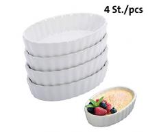 Westmark 23302260Â Porcelaine Coupelle Ovale, Porcelaine, Blanc, 13,5Â x 8.1Â x 2,7Â cm 4Â unitÃ©s