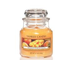 Yankee Candle 1114683E Bougie parfum Mangue/pÃªche Petite jarre, Verre, Orange